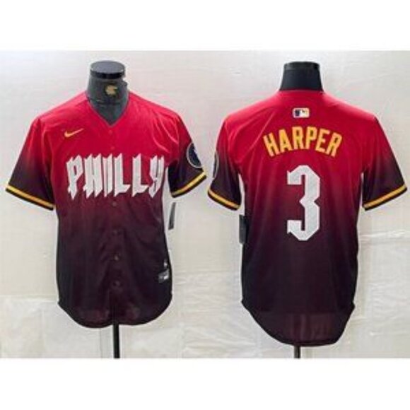 Mens Kids Youths Womens 3 Bryce Harper Red Stitched Jersey